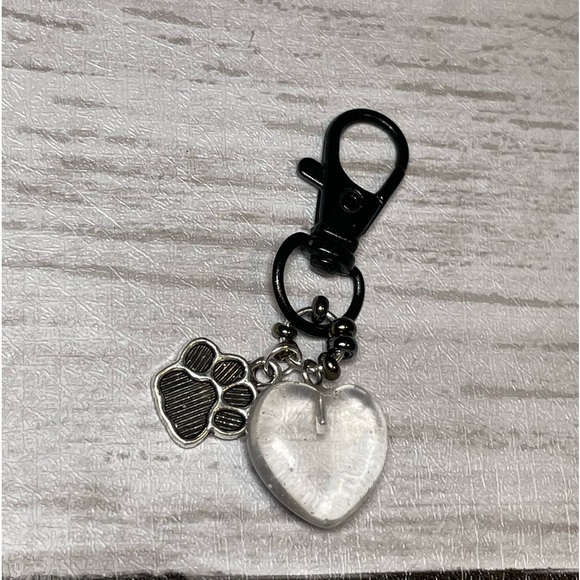 CCO REDUCED Clear Quartz Crystal Pet Charm Or Keychain Or Purse Toggle - Picture 5 of 10